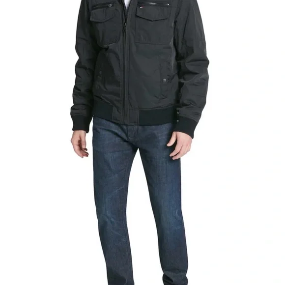 Tommy Hilfiger Men’s Black Performance Bomber Jacket - Sz XXL - Picture 3 of 9